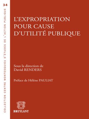 cover image of L'expropriation pour cause d'utilité publique
